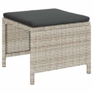 Градински Софа Комплект 6 pcs Светлосиво и тъмносиво полиратан