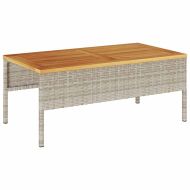 Градински Софа Комплект 6 pcs Светлосиво и тъмносиво полиратан