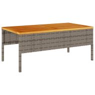 Градински Софа Комплект 6 pcs сиво и нейви синьо полиратан