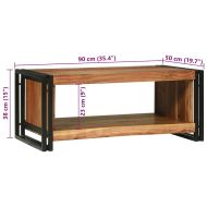 Масичка за кафе Кафяво 90 x 50 x 38 см Солидно акациево дърво