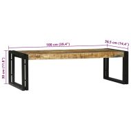 Масичка за кафе 2 pcs Кафяво Солидно мангово дърво