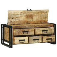 Масичка за кафе Кафяво 90 x 50 x 38 см Солидно мангово дърво