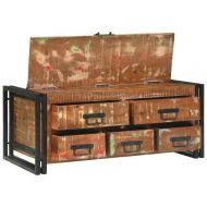 Масичка за кафе Кафяво 90 x 50 x 38 см регенерирано дърво масив