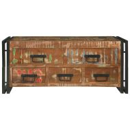 Масичка за кафе Кафяво 90 x 50 x 38 см регенерирано дърво масив