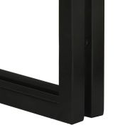 Н nesting маса 3 pcs Кафяв и черен Грубо мангово дърво масив