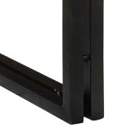 Н nesting маса 3 pcs Кафяв и черен регенерирано дърво масив