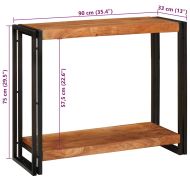 Конзолна маса Кафяво 90 x 33 x 75 см Акациево дърво масив