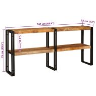 Конзолна маса Кафяво 160 x 33 x 75 см мангово дърво масив