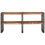 Конзолна маса с рафт Многоцветен регенерирано дърво масив