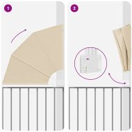 Прозорец за балкон Бежово 115 x 115 см текстил