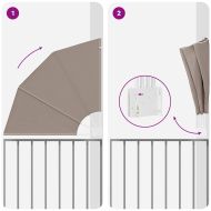 Прозорец за балкон Таупе 115 x 115 см текстил