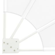 Прозорец за балкон Бяло 115 x 115 см текстил