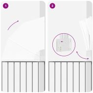 Прозорец за балкон Бяло 115 x 115 см текстил