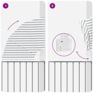 Прозорец за балкон Антрацит и бял 115 x 115 см текстил