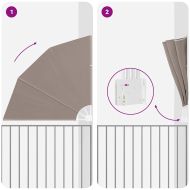 Прозорец за балкон Таупе 160 x 160 cm текстил