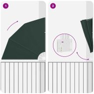 Прозорец за балкон Тъмнозелено 160 x 160 cm текстил