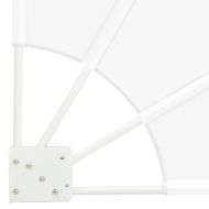 Прозорец за балкон Бяло 160 x 160 cm текстил