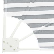 Прозорец за балкон Антрацит и бял 160 x 160 cm текстил