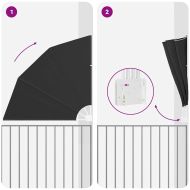 Прозорец за балкон Антрацит 140 x 140 cm текстил