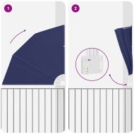 Прозорец за балкон Нейви синьо 140 x 140 cm текстил