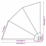 Прозорец за балкон Тъмнозелено 140 x 140 cm текстил