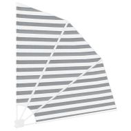 Прозорец за балкон Антрацит и бял 140 x 140 cm текстил