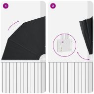 Прозорец за балкон Антрацит 210 x 210 cm текстил