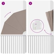 Прозорец за балкон Таупе 210 x 210 cm текстил