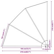 Прозорец за балкон Таупе 210 x 210 cm текстил