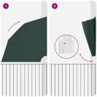 Прозорец за балкон Тъмнозелено 210 x 210 cm текстил