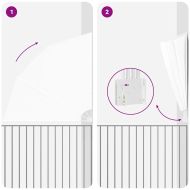 Прозорец за балкон Бяло 210 x 210 cm текстил