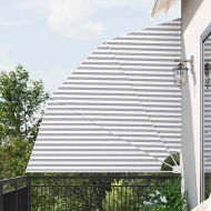 Прозорец за балкон Антрацит и бял 210 x 210 cm текстил