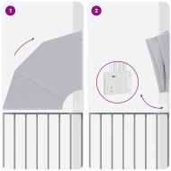 Прозорец за балкон Сив 115 x 115 см текстил