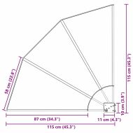 Прозорец за балкон Сив 115 x 115 см текстил
