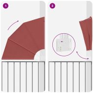 Прозорец за балкон Теракота 115 x 115 см текстил