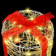 Декорация на подаръчна кутия 3 pcs Топло бяло 20 x 20 x 21 см