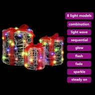 Декорация на подаръчна кутия 3 pcs цветно 20 x 20 x 21 см Акрил