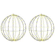 Топка с 384 LED светодиода 2 pcs Топло бяло 60 cm Метал