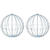 Топка с 384 LED светодиода 2 pcs Студено бяло 60 cm Метал