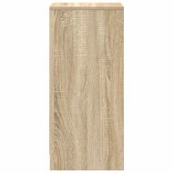 Сайдборд, дъб сонома, 29,5x34x76 см, инженерно дърво
