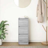 Сайдборд, сив сонома, 29,5x34x76 см, инженерно дърво