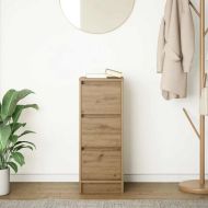 Сайдборд, дъб артизан, 29,5x34x76 см, инженерно дърво