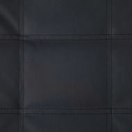 Масажираща кушетка с възглавница, черна, изкуствена кожа