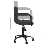 Въртящи се трапезни столове, 6 бр, черни, кадифе