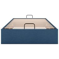 Османска рамка за легло без матрак, синя, 80x200 см, плат