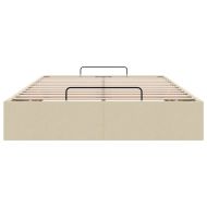 Османска рамка за легло без матрак, кремави, 120x190 см, плат