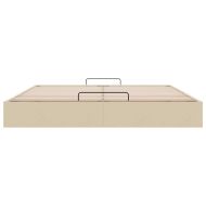 Османска рамка за легло без матрак, кремава, 180x200 см, плат