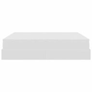 Османска легло с матрак, бяло, 180x200 см, изкуствена кожа