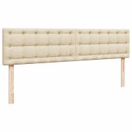 Османска легло с матрак, кремаво, 180x200 см, плат