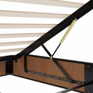 Османска легло с матраци и LED, черно, 200x200 см, кадифе